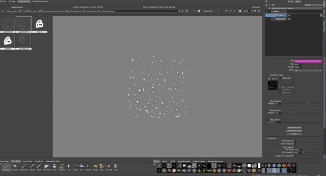 dot and line shapes from photoshop in mudbox